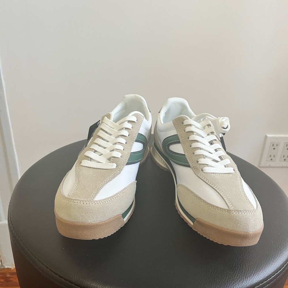 TRETORN Women's Rawlins Casual Lace-Up Sneakers Green, White Tan 7.5